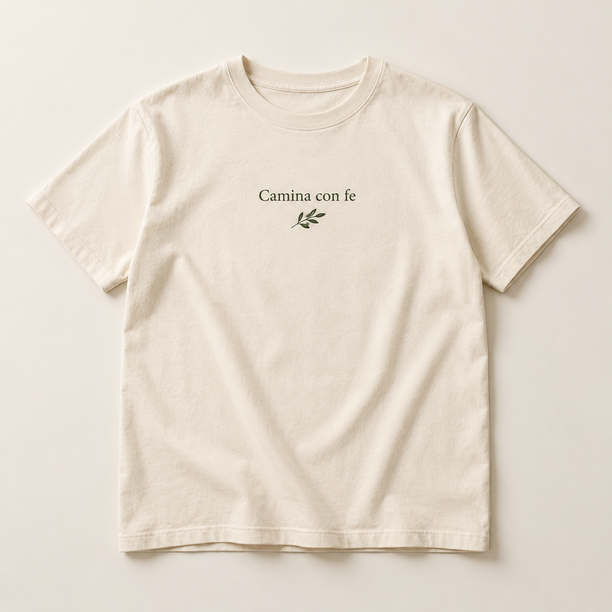 Playera Camina con fe — imagen conceptual de demostración